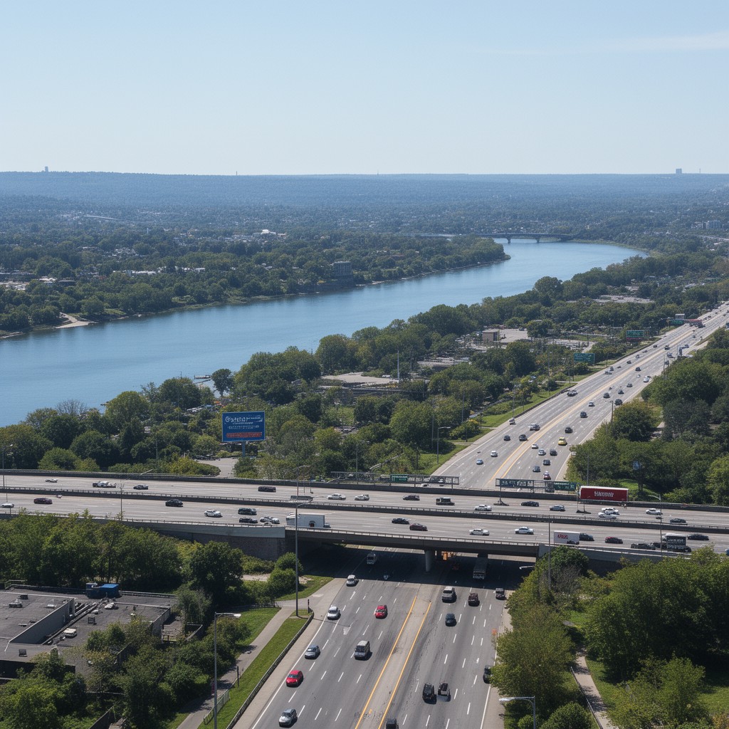 AI-generated illustration of Interstate 787 (nearby)