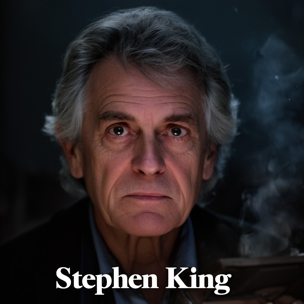 AI-generated illustration of Stephen King