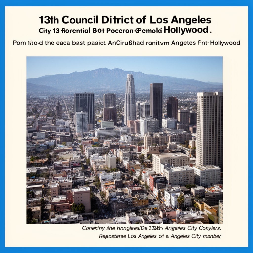 AI-generated illustration of 13th Council District of Los Angeles
