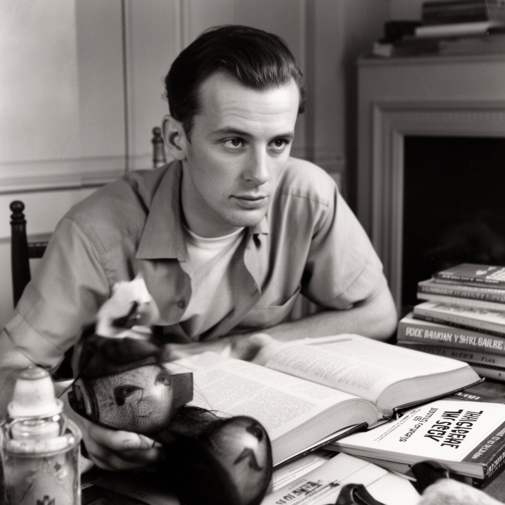 AI-generated illustration of J. D. Salinger