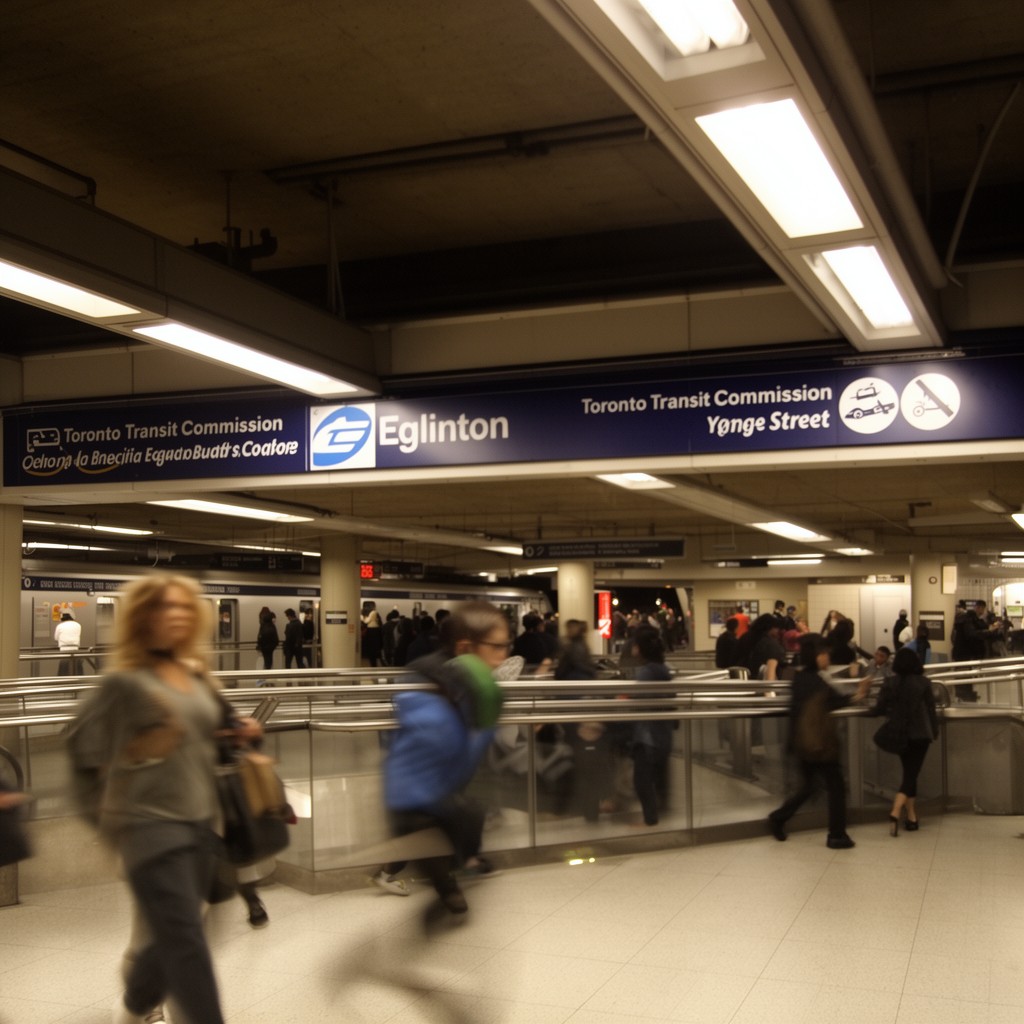 AI-generated illustration of Eglinton station