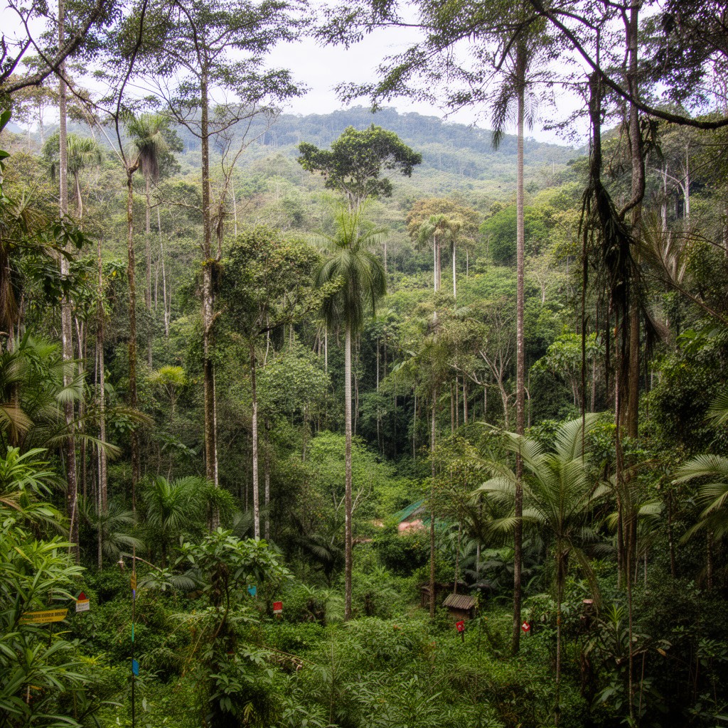 AI-generated illustration of Colombian Amazon region