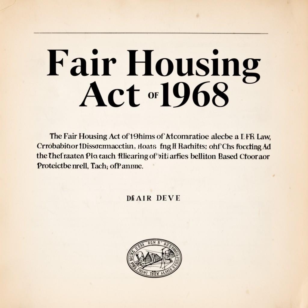 AI-generated illustration of Fair Housing Act of 1968