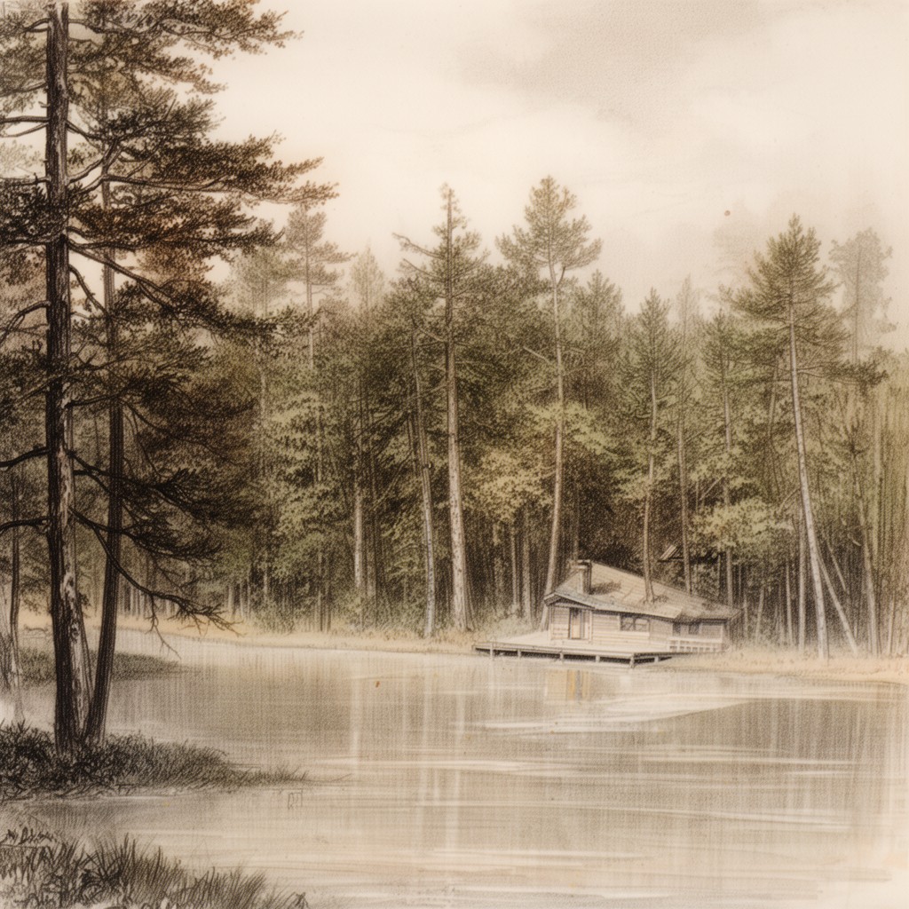 AI-generated illustration of Walden; or, Life in the Woods