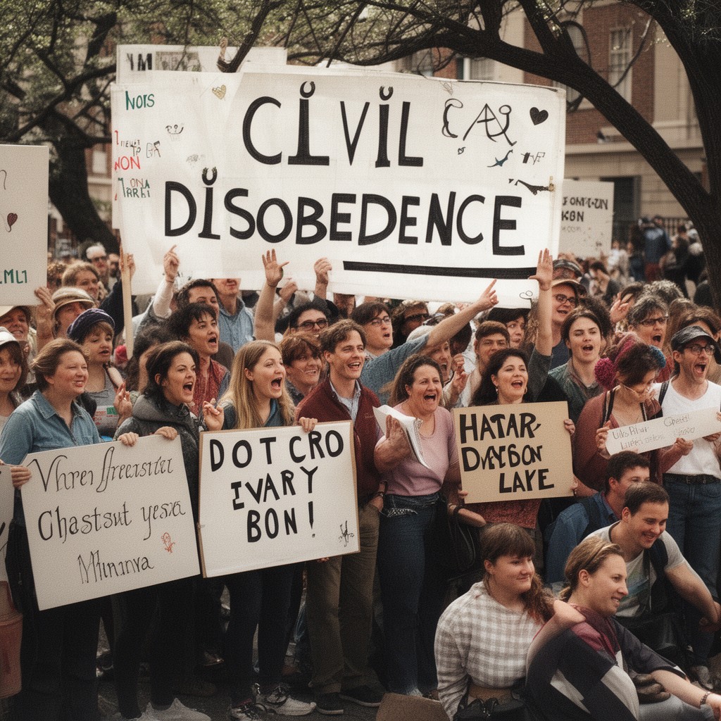 AI-generated illustration of Civil Disobedience