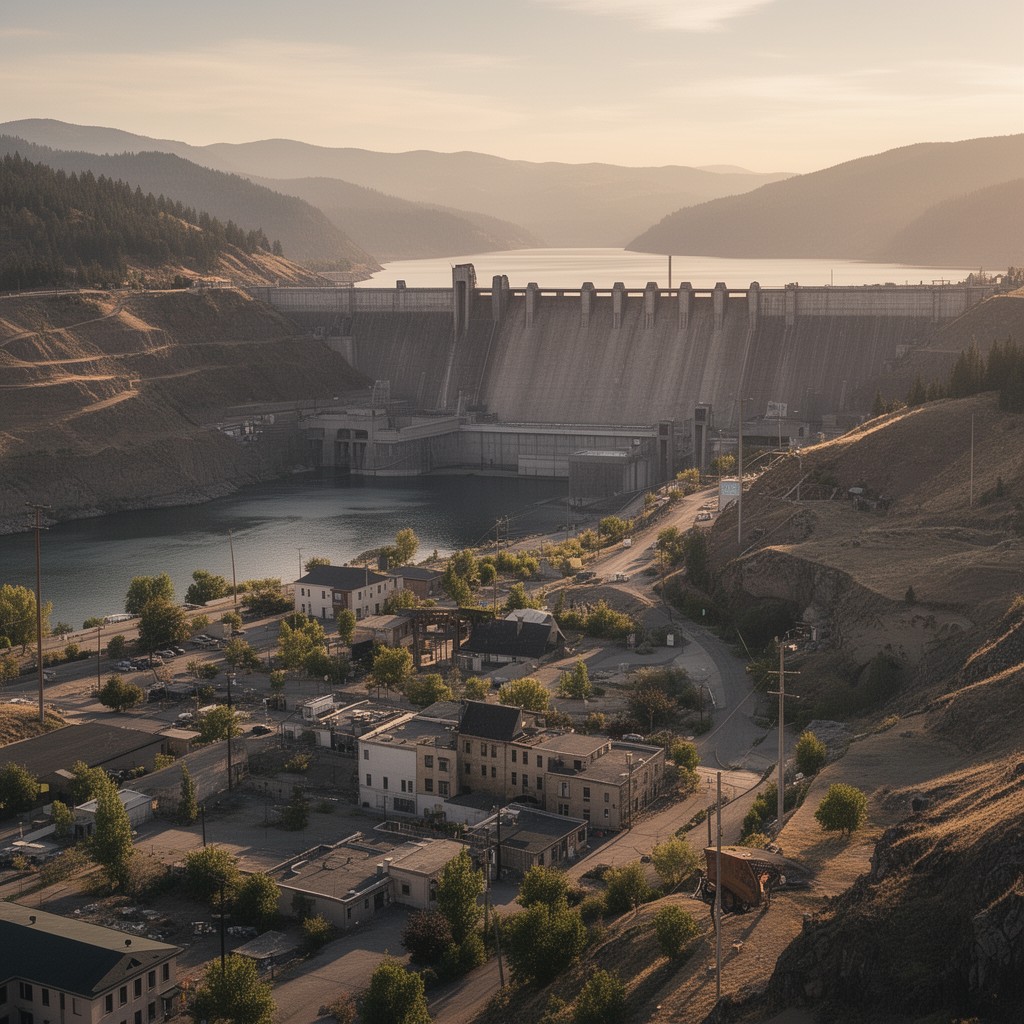AI-generated illustration of Grand Coulee, Washington