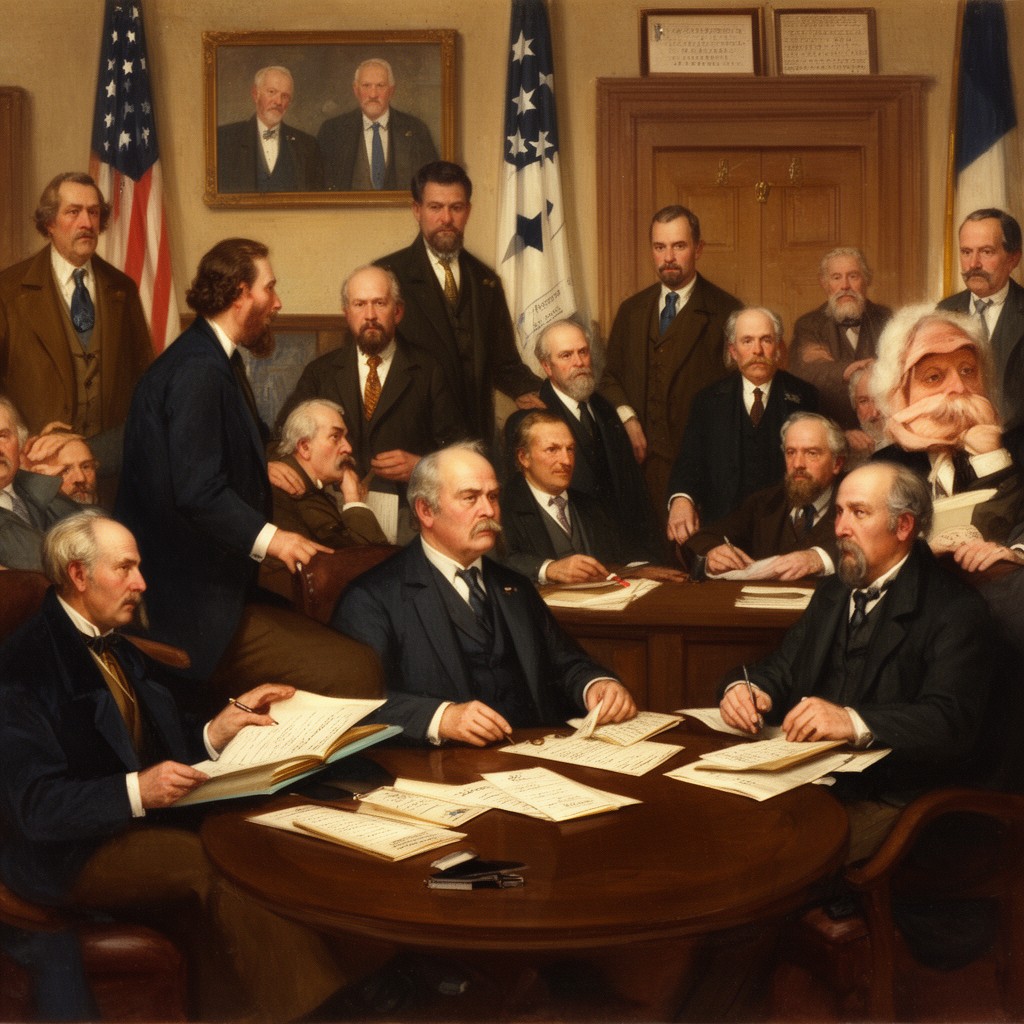 AI-generated illustration of Confederate States Cabinet