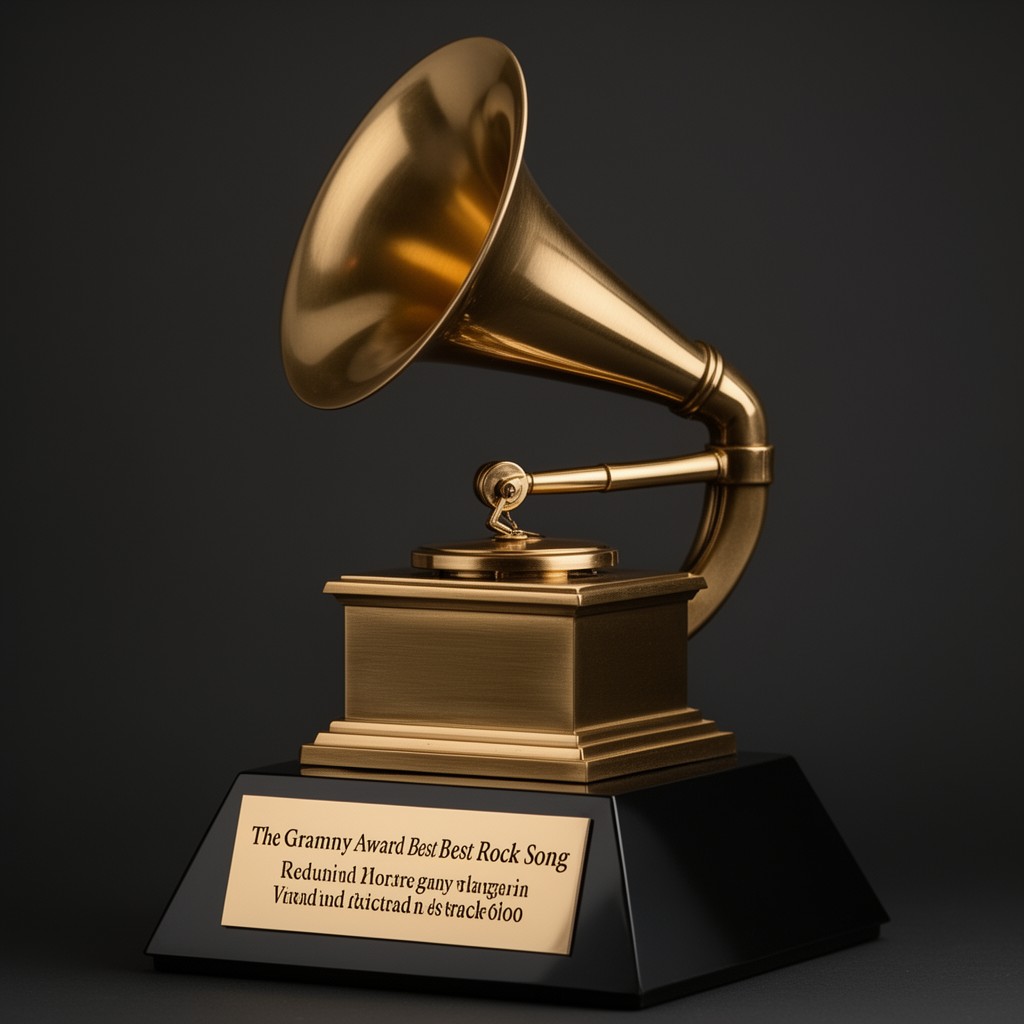 AI-generated illustration of Grammy Award for Best Rock Song