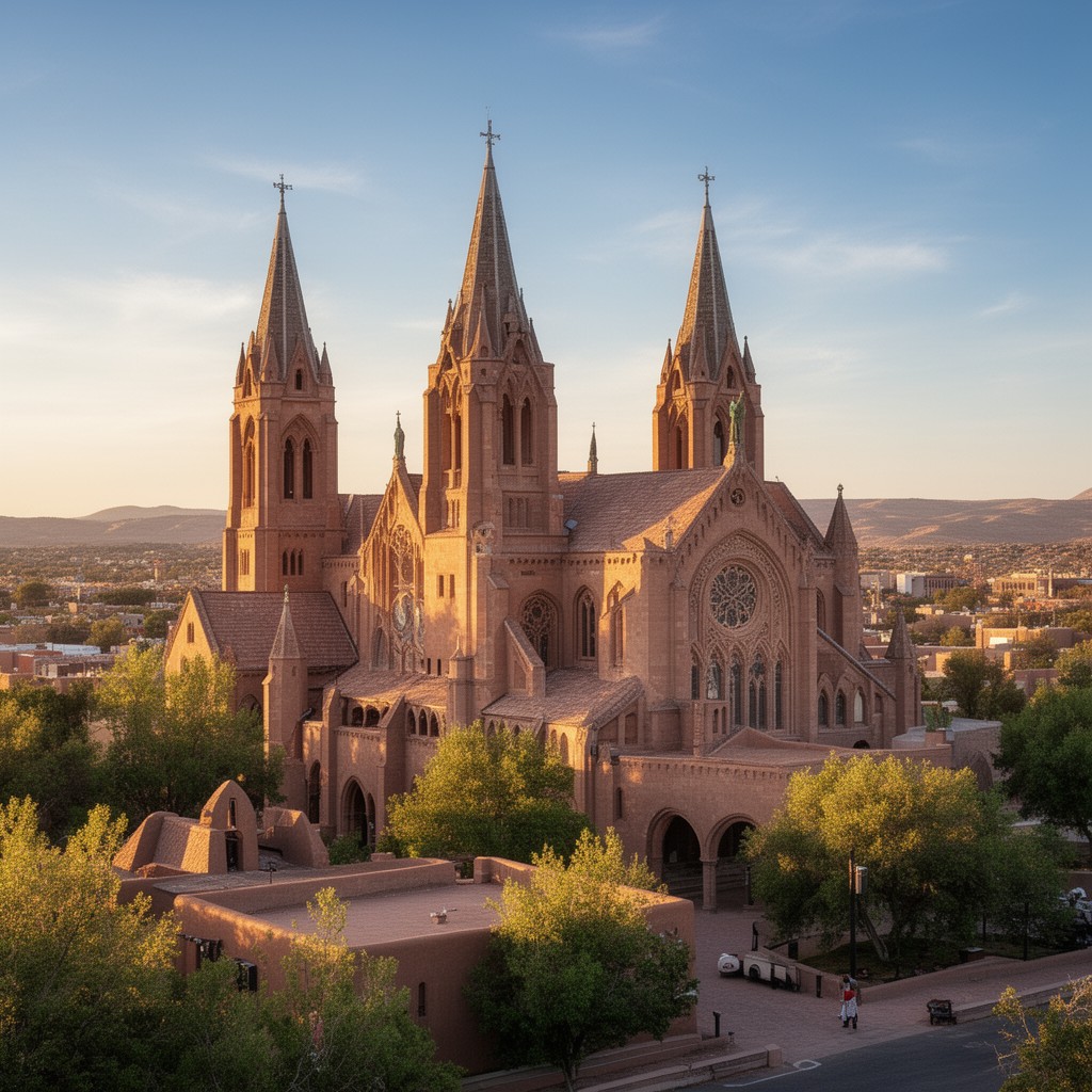 AI-generated illustration of Cathedral Basilica of St. Francis of Assisi