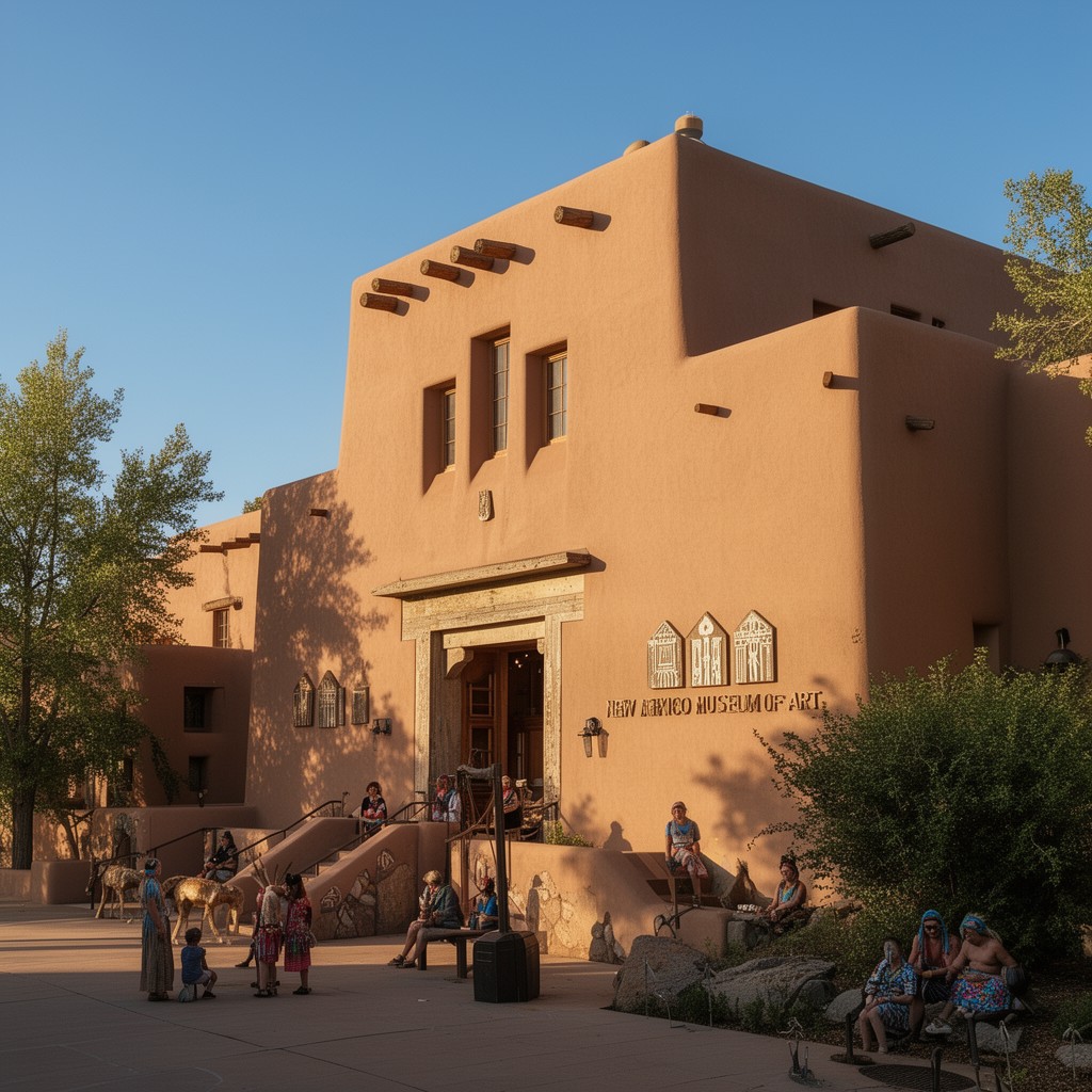 AI-generated illustration of New Mexico Museum of Art