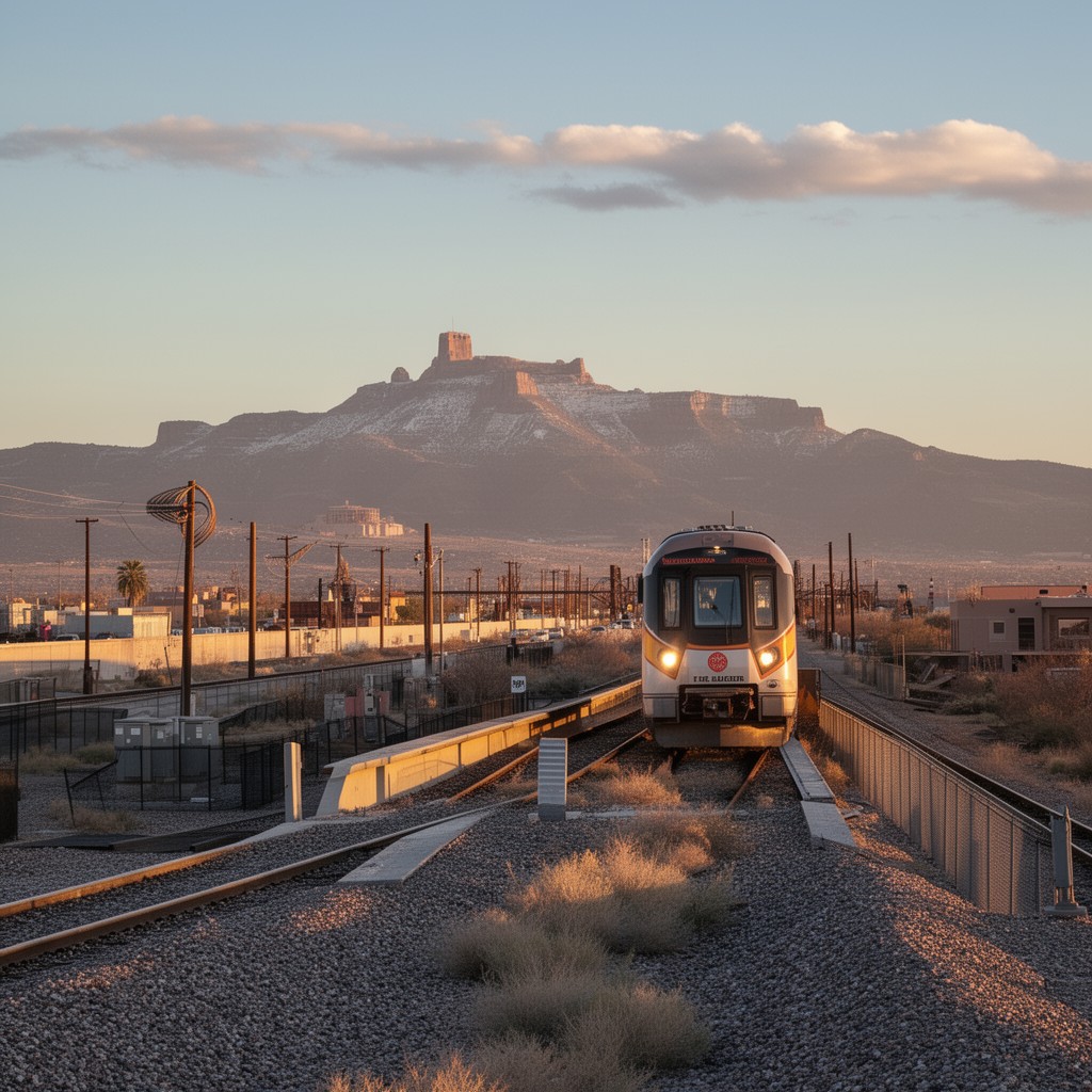 AI-generated illustration of New Mexico Rail Runner Express