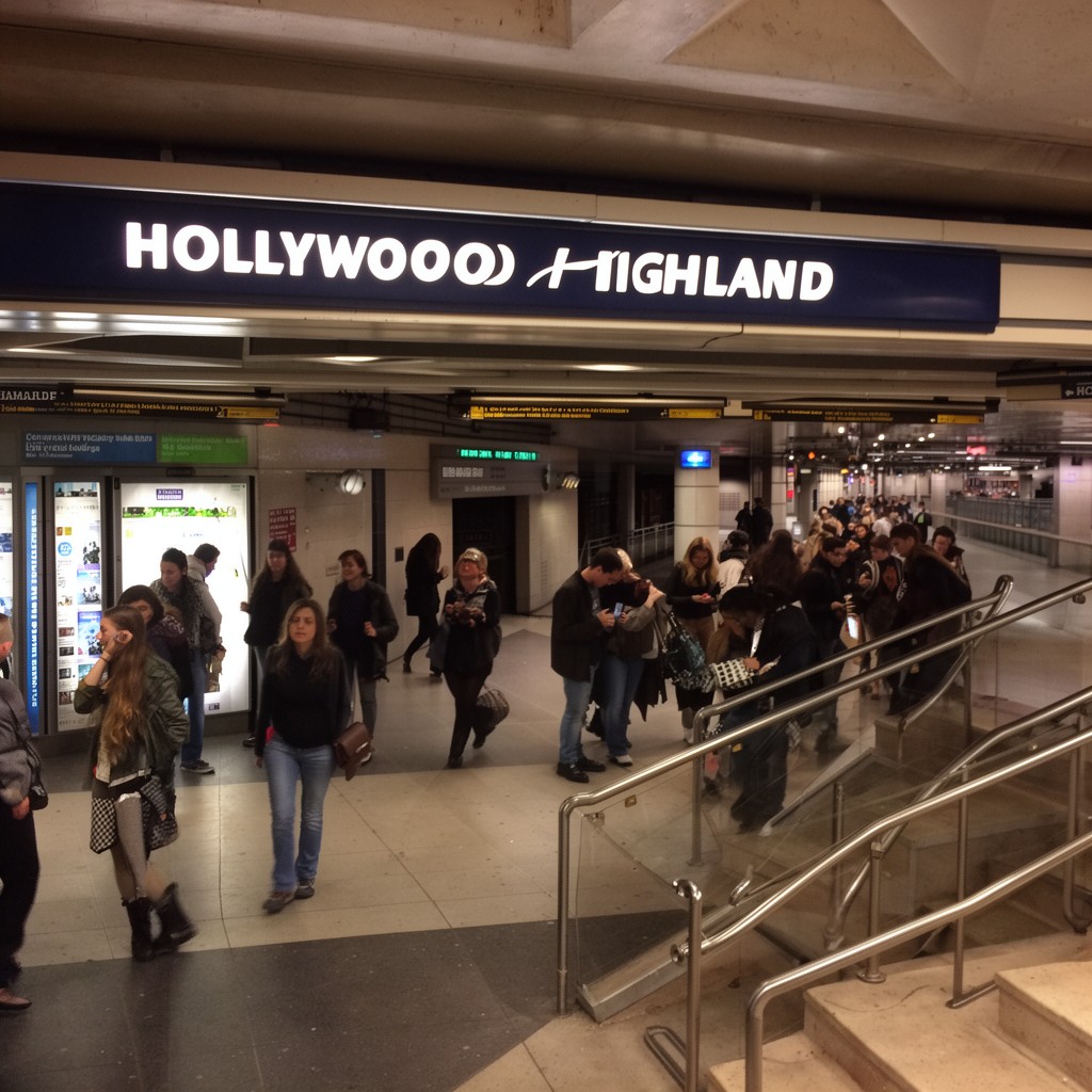 AI-generated illustration of Hollywood/Highland station