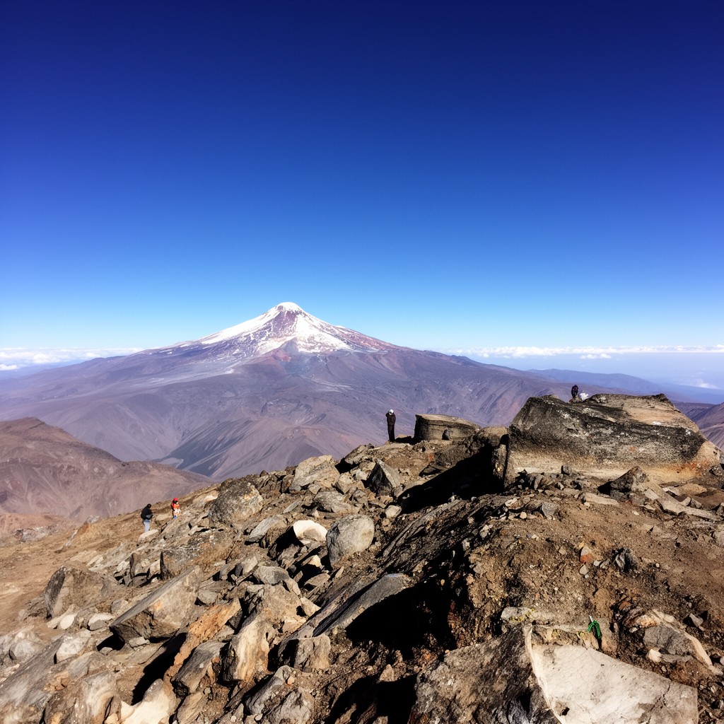 AI-generated illustration of Whymper summit