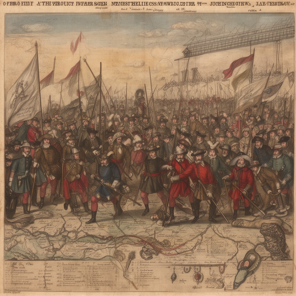 AI-generated illustration of War of the Jülich Succession
