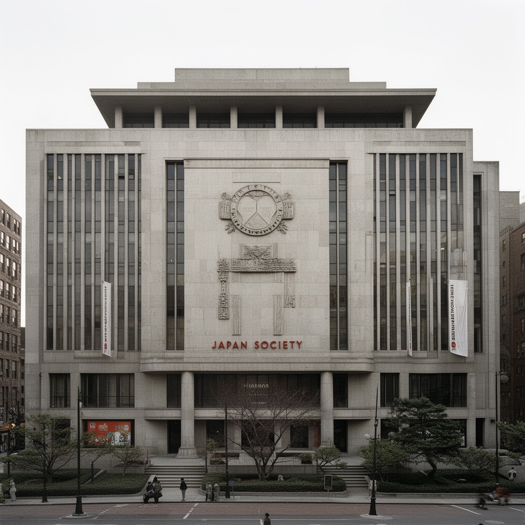 AI-generated illustration of Japan Society building