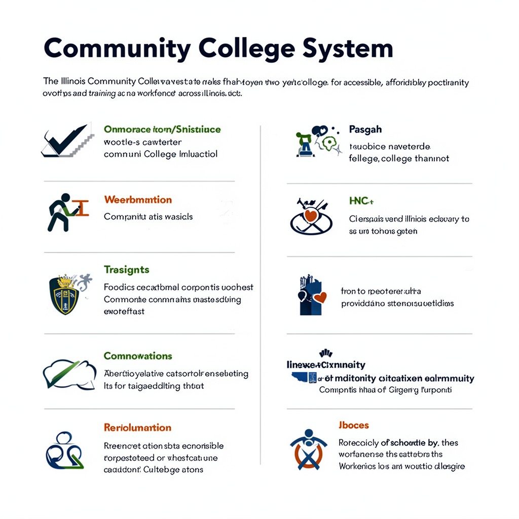 AI-generated illustration of Illinois community college system