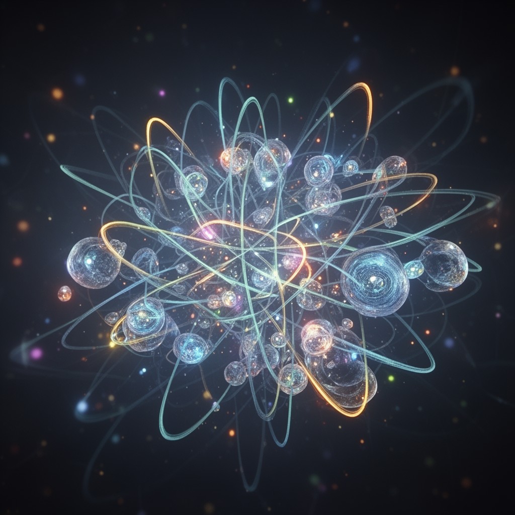 AI-generated illustration of quantum field theory