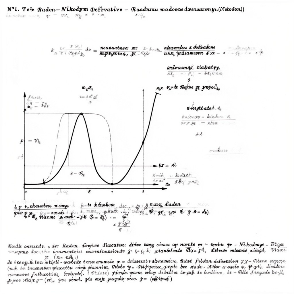 AI-generated illustration of Radon–Nikodym derivative