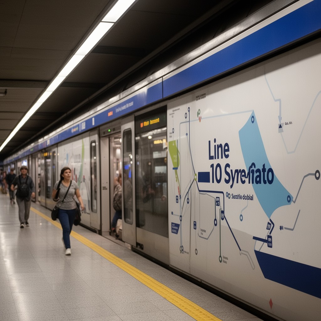 AI-generated illustration of Line 10 (planned)