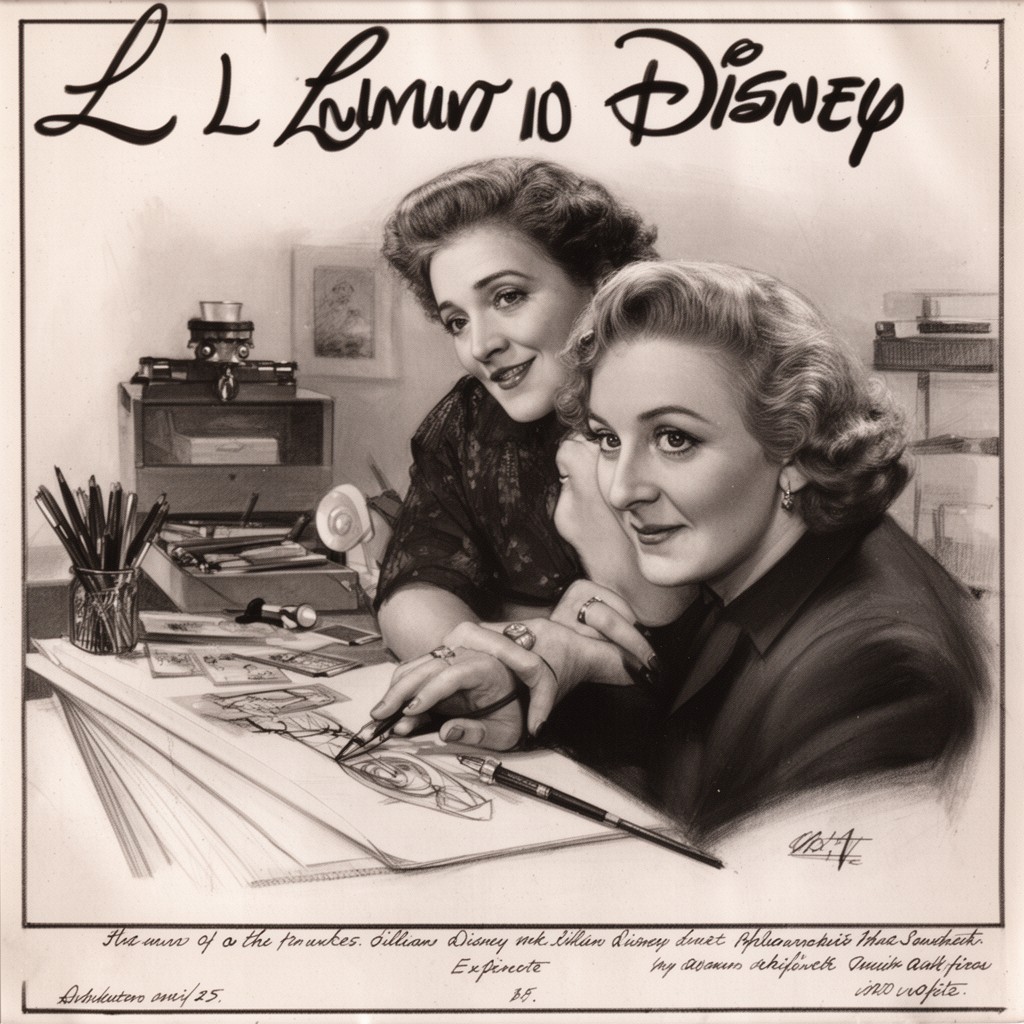 AI-generated illustration of Lillian Disney