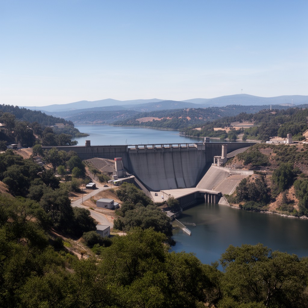 AI-generated illustration of Keswick Dam