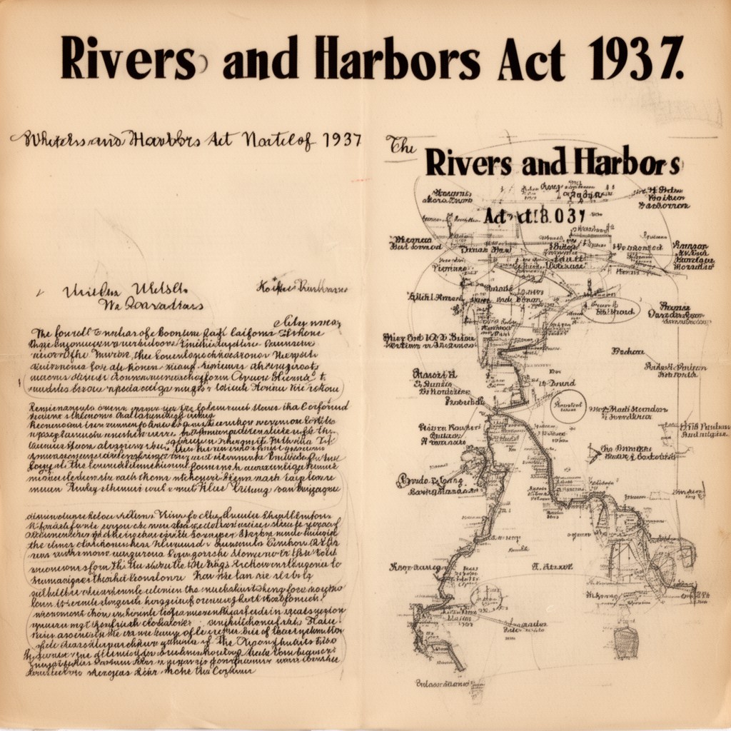 AI-generated illustration of Rivers and Harbors Act of 1937