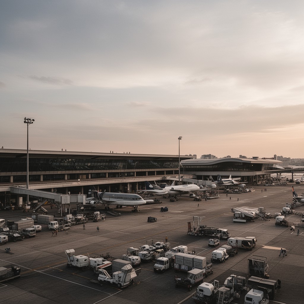 AI-generated illustration of São Paulo–Guarulhos International Airport