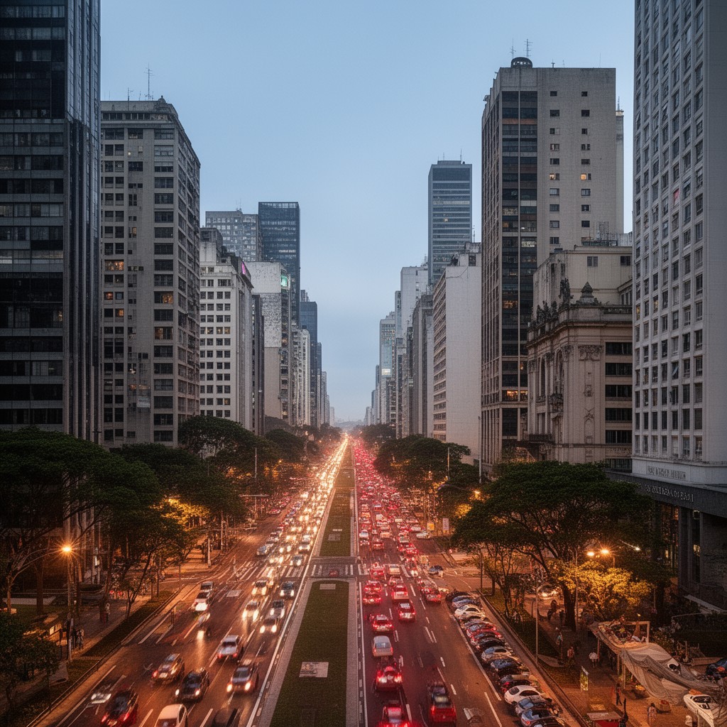 AI-generated illustration of Avenida Paulista