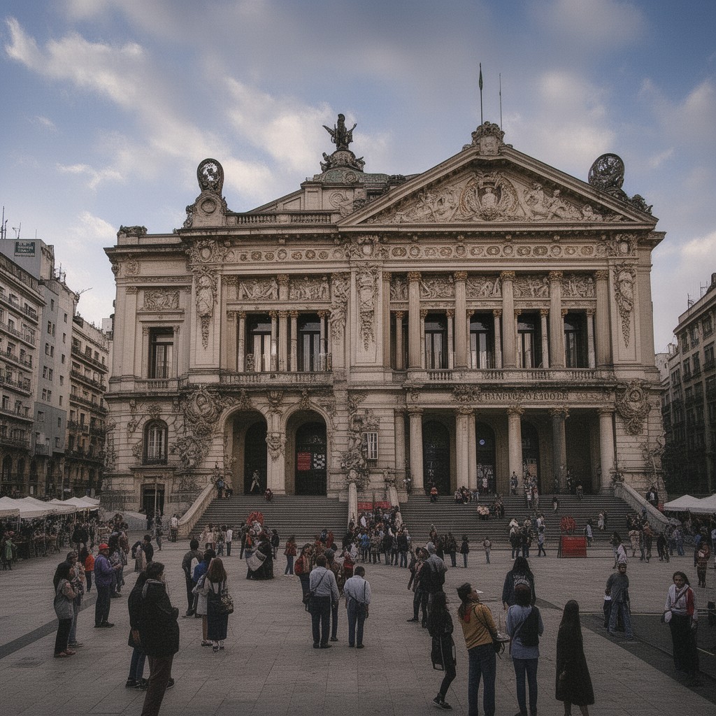 AI-generated illustration of Municipal Theatre of São Paulo