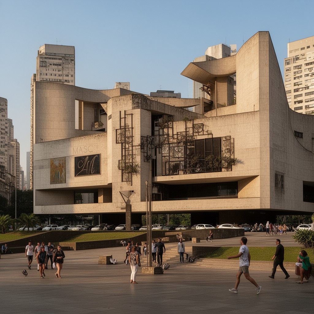 AI-generated illustration of São Paulo Museum of Art (MASP)