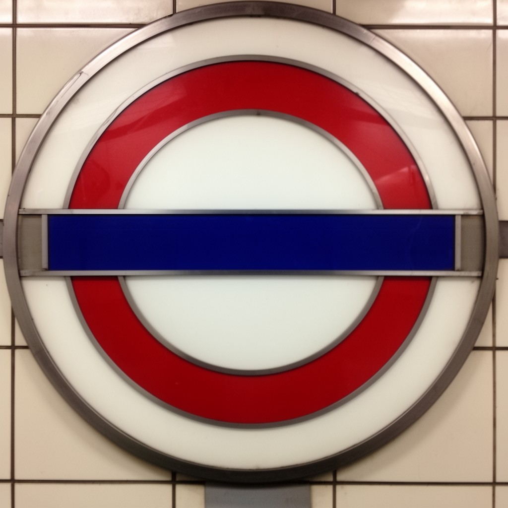 AI-generated illustration of London Underground roundel