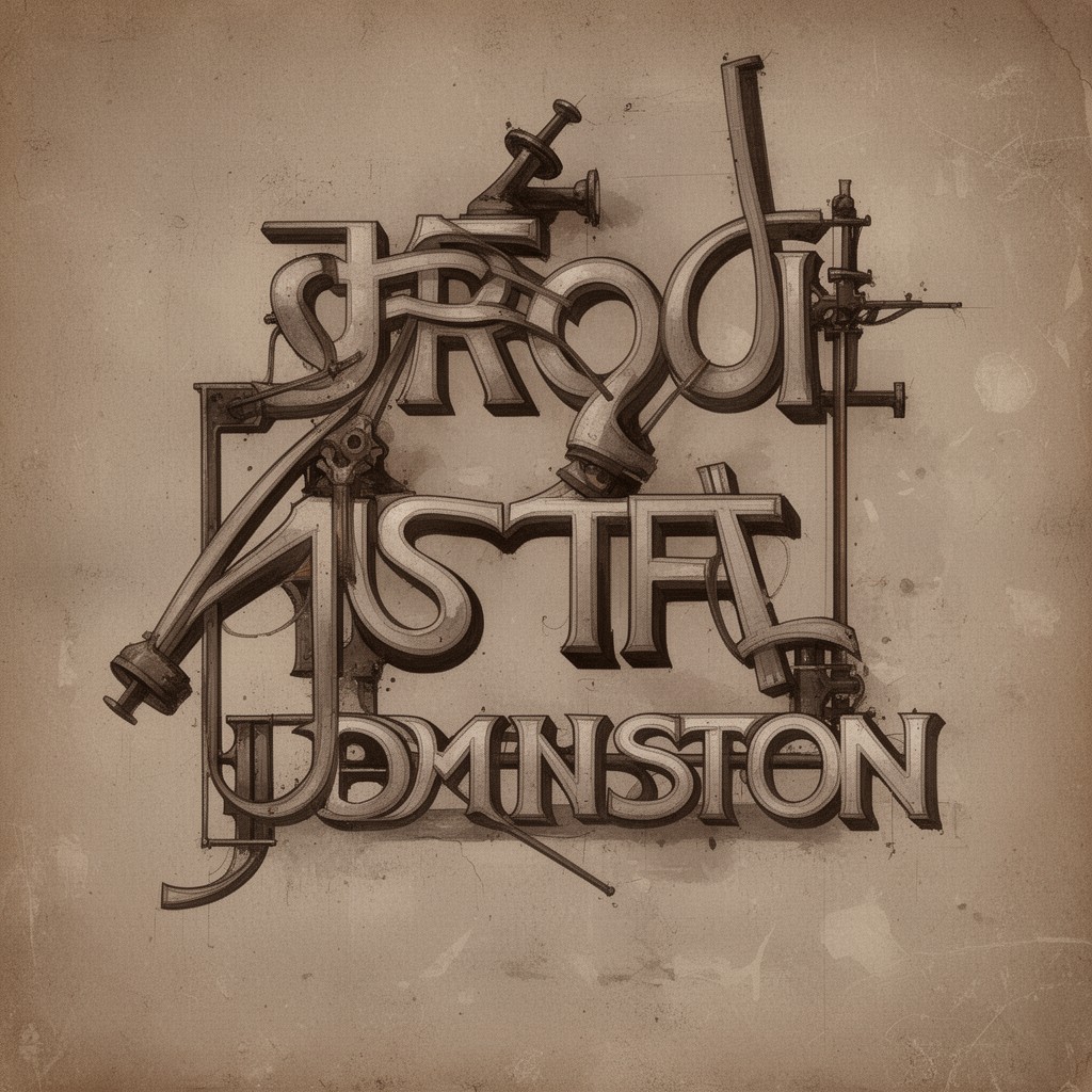 AI-generated illustration of Johnston typeface