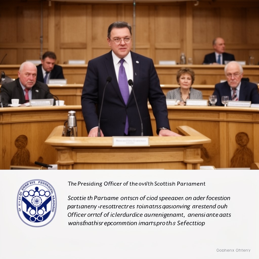 AI-generated illustration of Presiding Officer of the Scottish Parliament