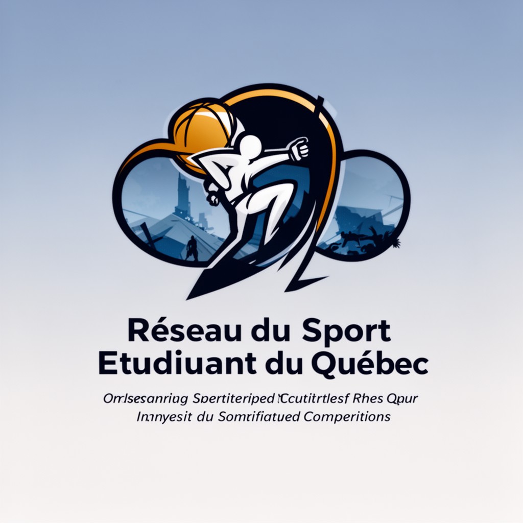 AI-generated illustration of Réseau du sport étudiant du Québec