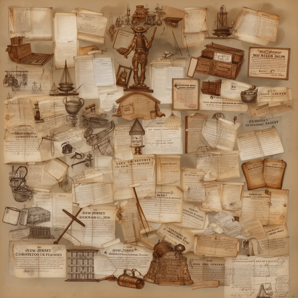 AI-generated illustration of New Jersey colonial assembly