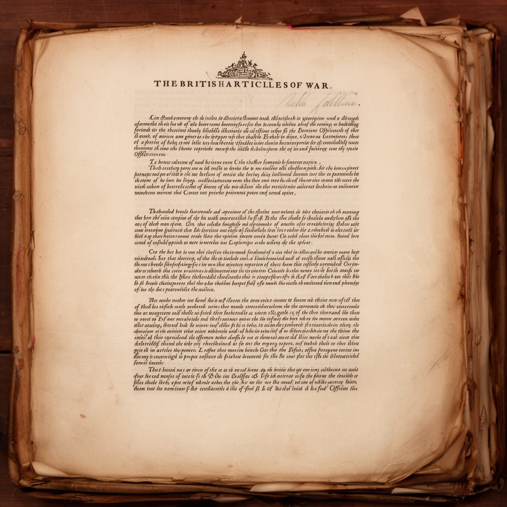 AI-generated illustration of British Articles of War