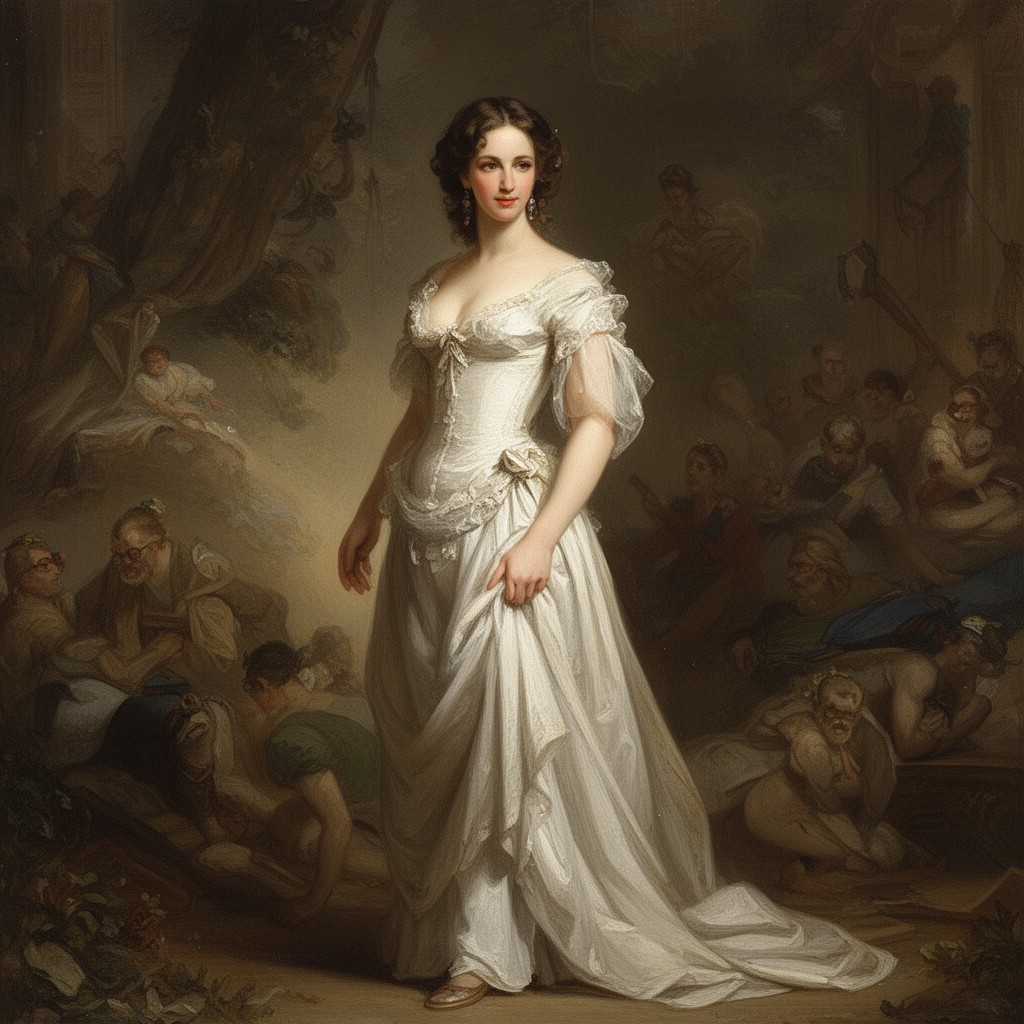 AI-generated illustration of Emma Hamilton