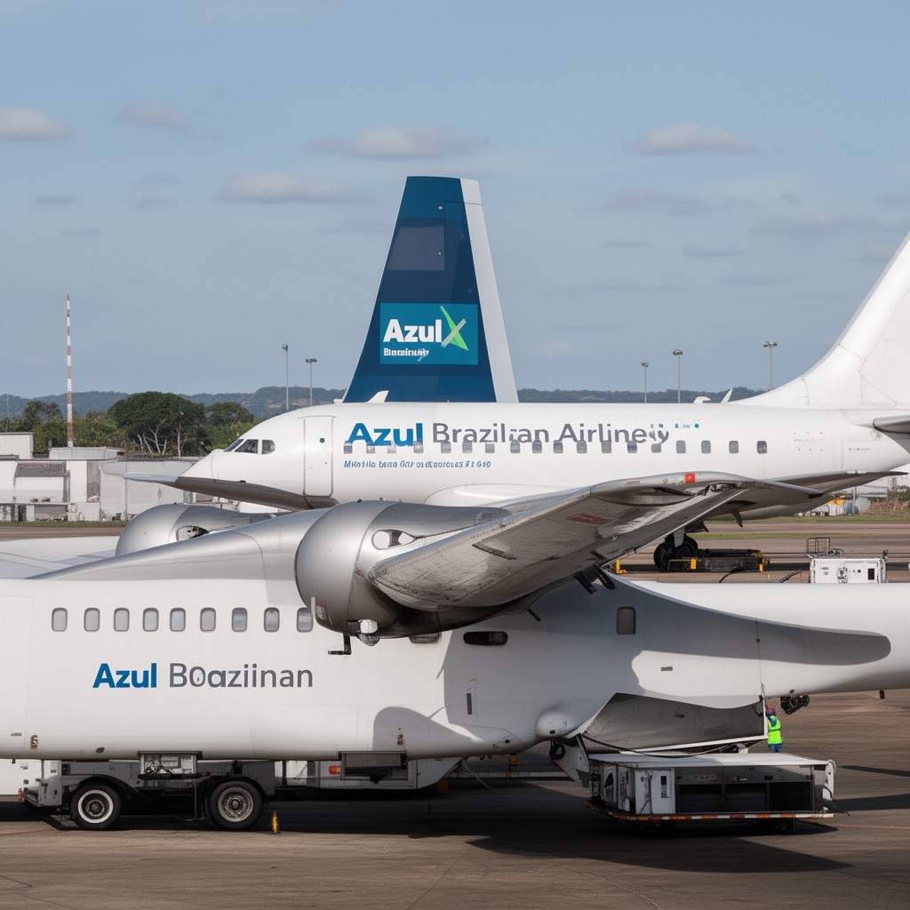 AI-generated illustration of Azul Brazilian Airlines