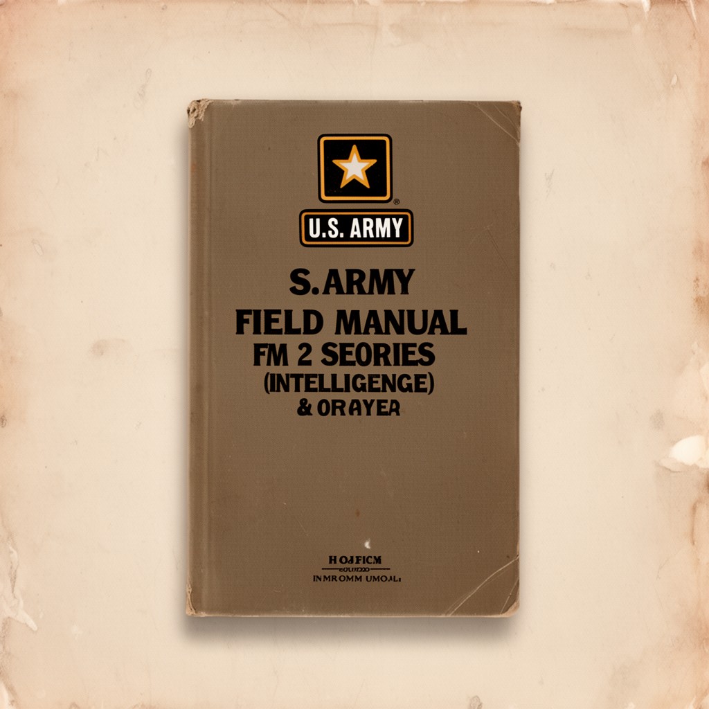 AI-generated illustration of U.S. Army Field Manual FM 2-series (intelligence)