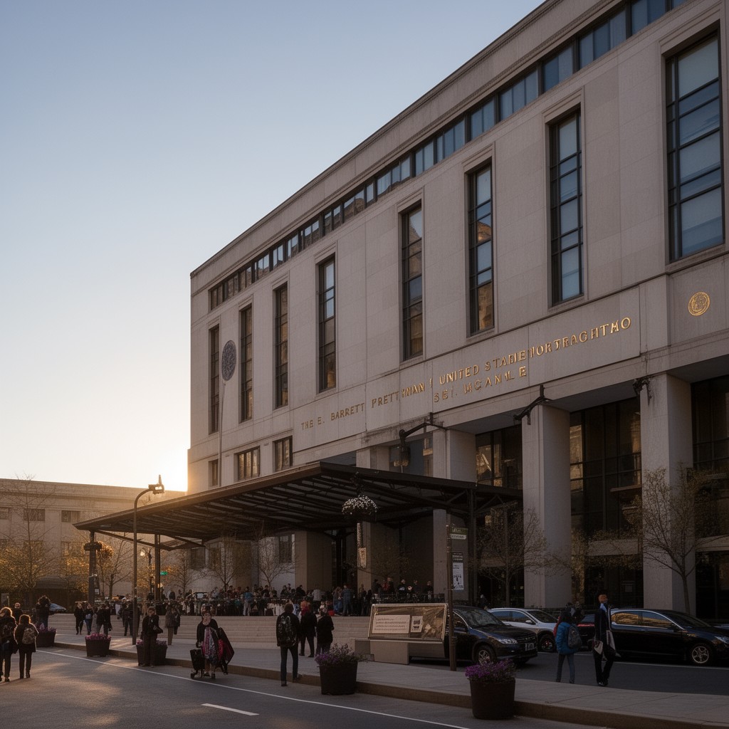 AI-generated illustration of E. Barrett Prettyman United States Courthouse