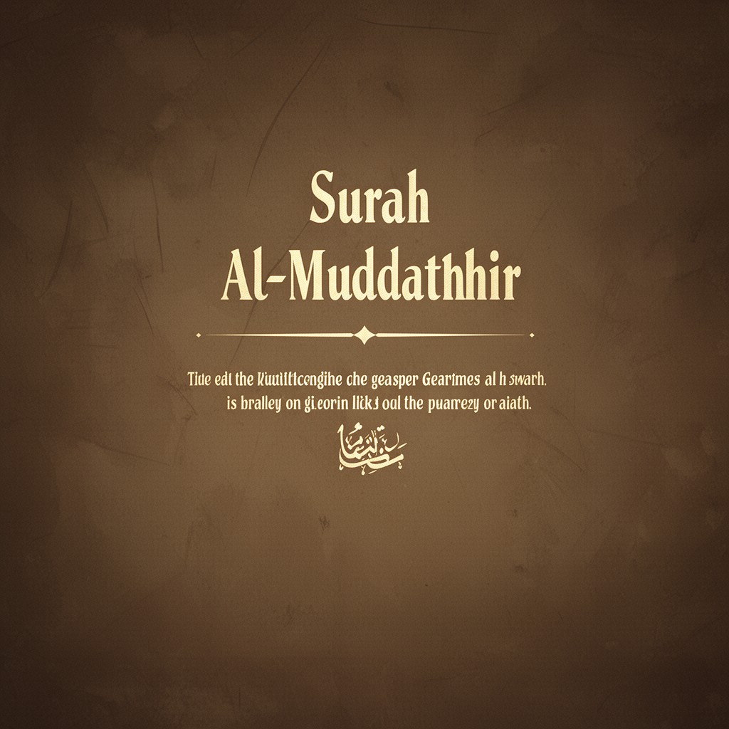 AI-generated illustration of Surah Al-Muddaththir