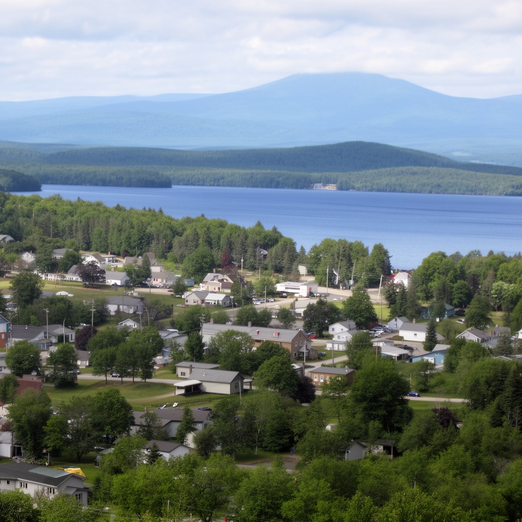 AI-generated illustration of Eustis, Maine