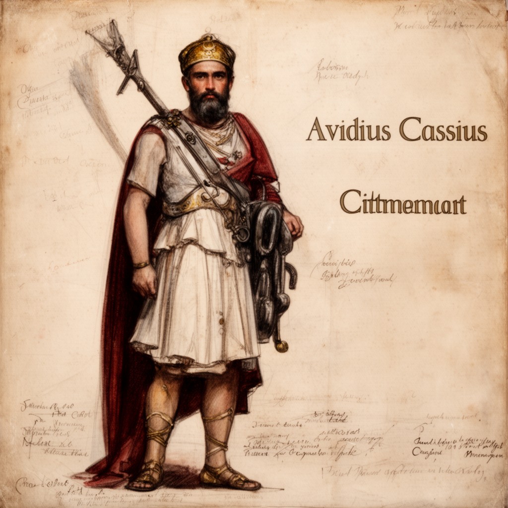 AI-generated illustration of Avidius Cassius
