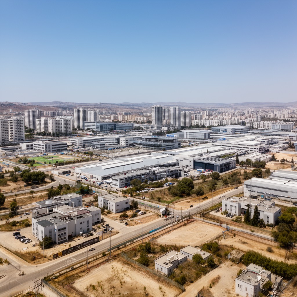 AI-generated illustration of Yokneam Illit