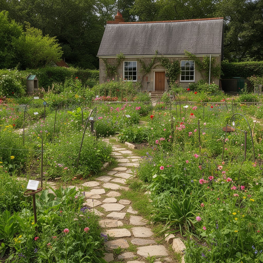 AI-generated illustration of Darwin’s experimental garden