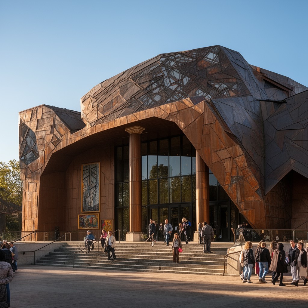 AI-generated illustration of de Young Museum