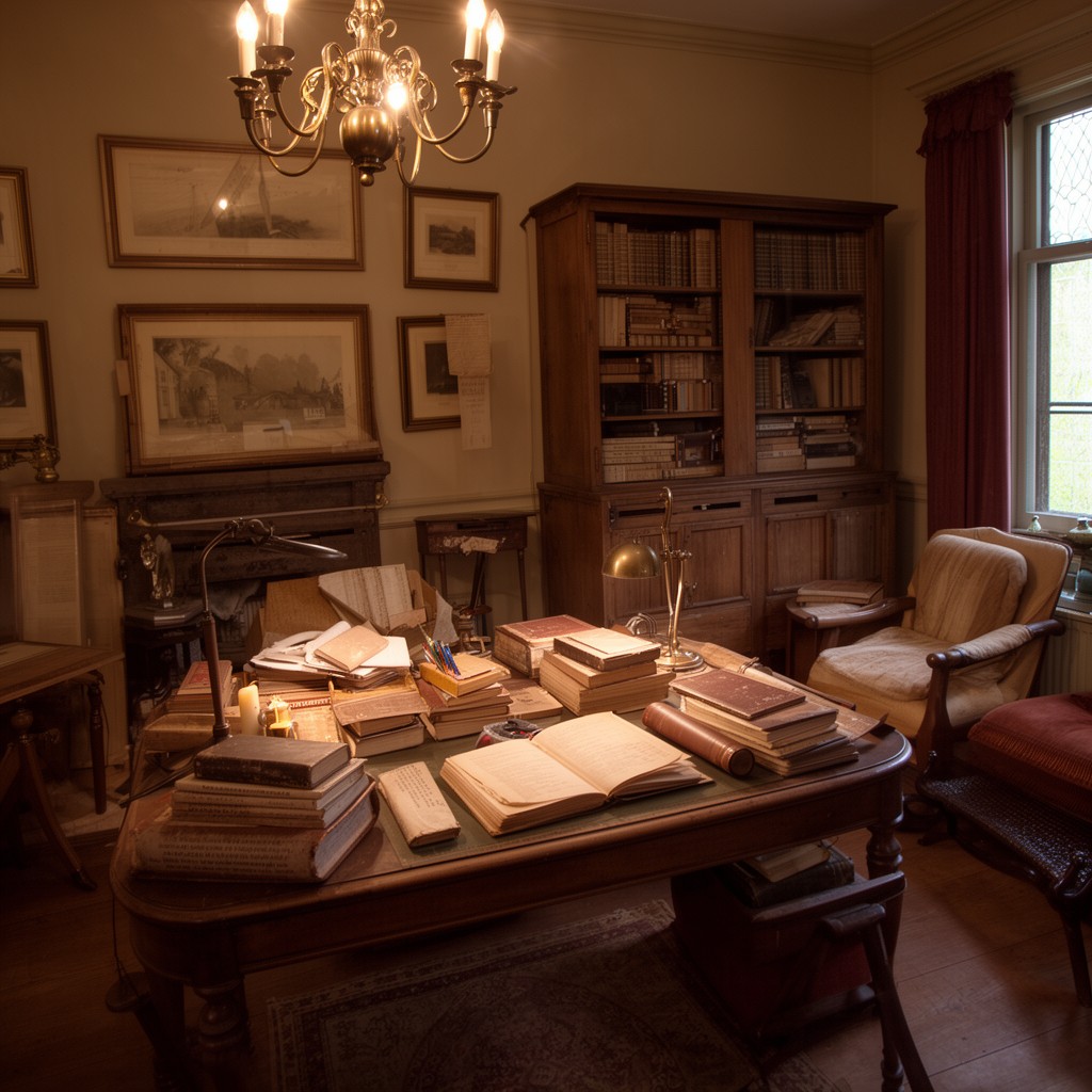 AI-generated illustration of Darwin’s study