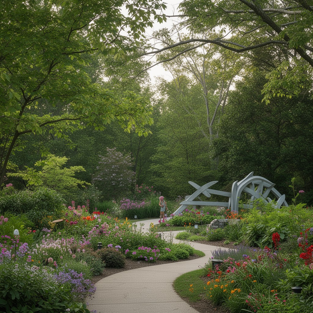 AI-generated illustration of Meadowlark Botanical Gardens