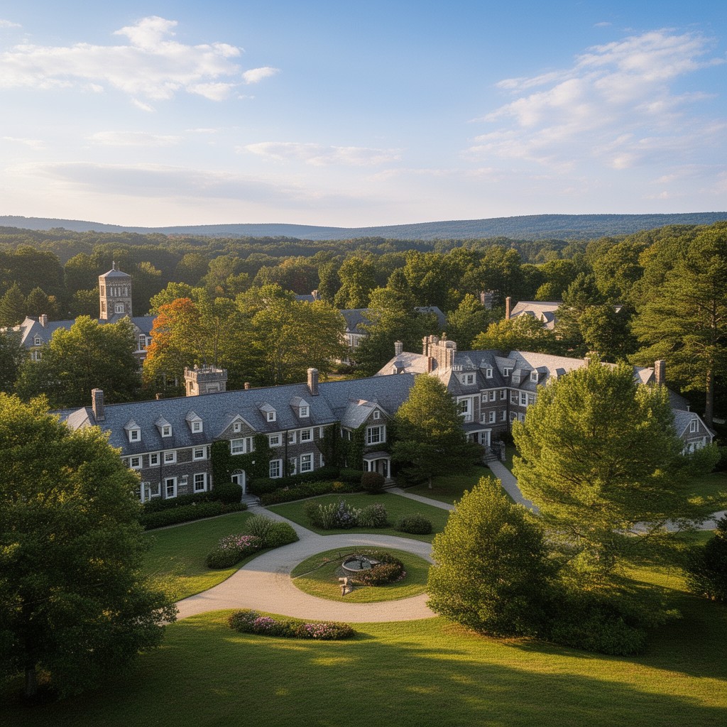 AI-generated illustration of Pomfret School