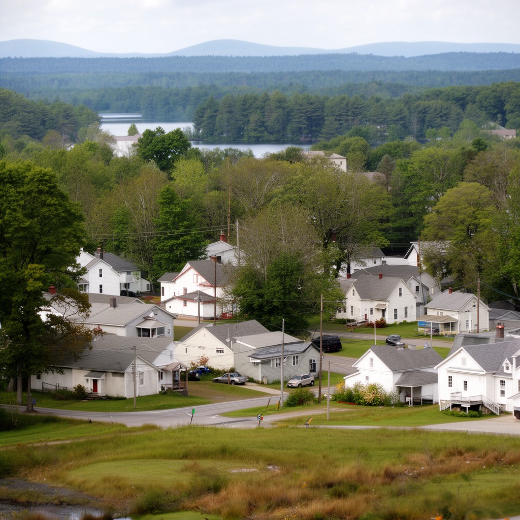 AI-generated illustration of Chesterville, Maine
